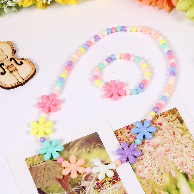 Collares de cuentas de color caramelo al por mayor Juego de dos